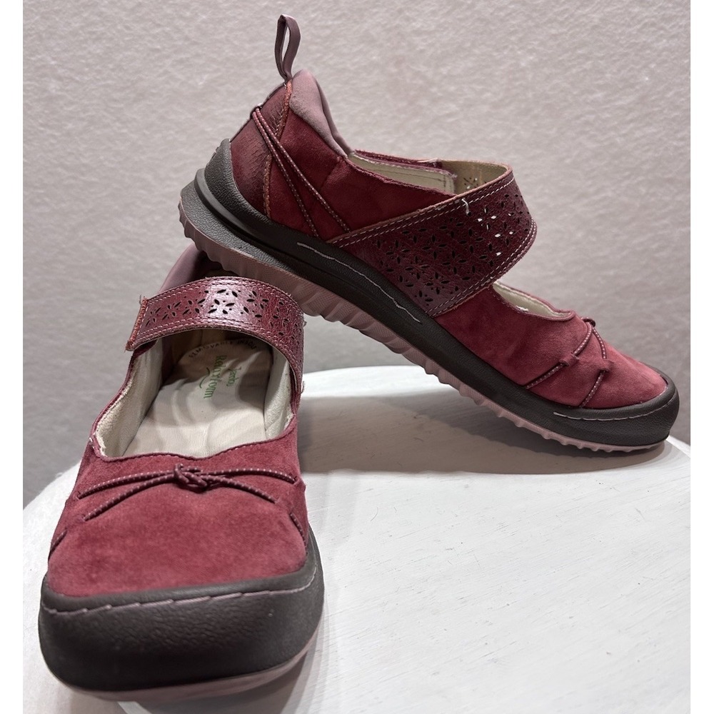 Jambu Sunrise Women's Sz 9 Mary Jane Slip On Burgundy EUC